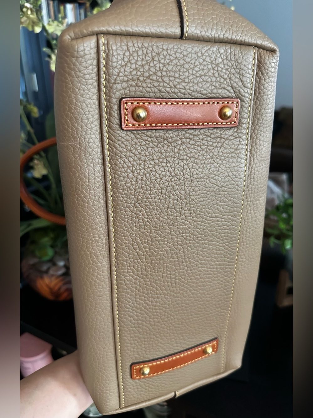 Dooney & Bourke Pebble Leather Chelsea Shopper in Elephant NWOT - Picture 3 of 6